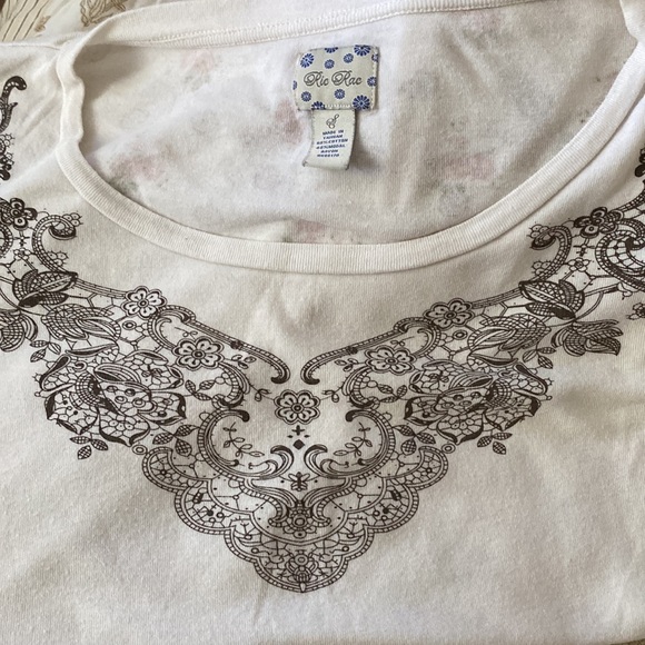 Vintage Anthropologie | Ric Rac Floral Tee | Small - Picture 6 of 7